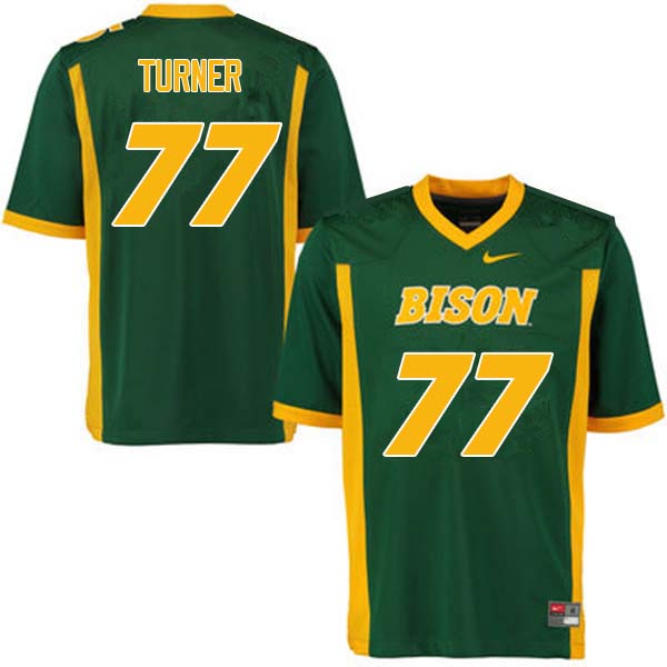 Men #77 Billy Turner North Dakota State Bison College Football Jerseys Sale-Green